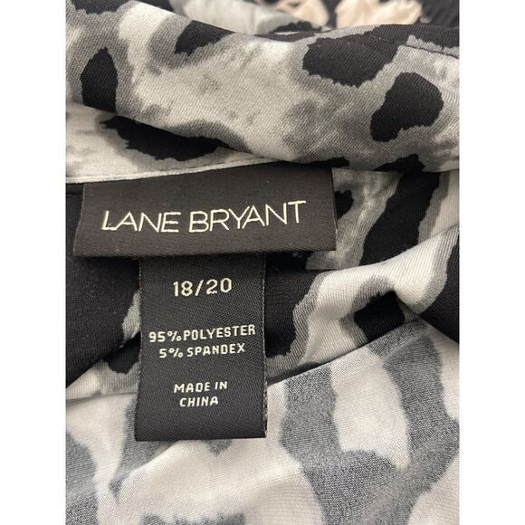 Lane Bryant Animal Print Faux Wrap Dress Size 18 /20 - Picture 8 of 9